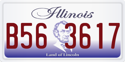IL license plate B563617