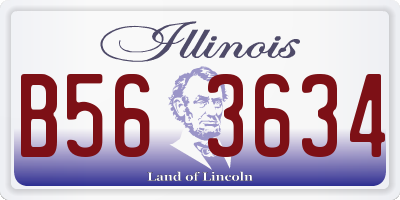 IL license plate B563634