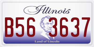 IL license plate B563637