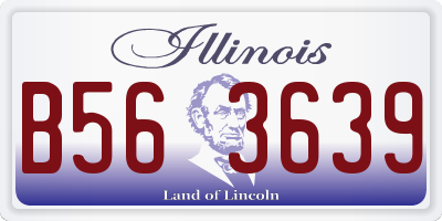 IL license plate B563639