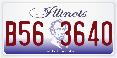 IL license plate B563640