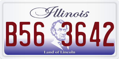 IL license plate B563642