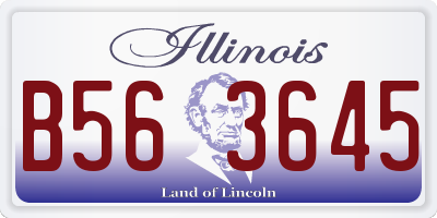 IL license plate B563645