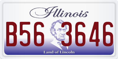 IL license plate B563646