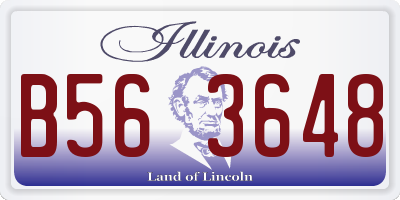 IL license plate B563648