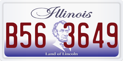 IL license plate B563649