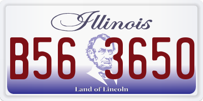 IL license plate B563650