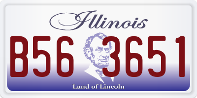 IL license plate B563651