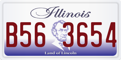 IL license plate B563654