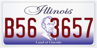 IL license plate B563657