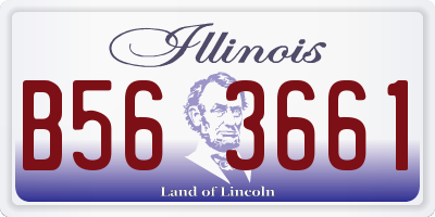 IL license plate B563661