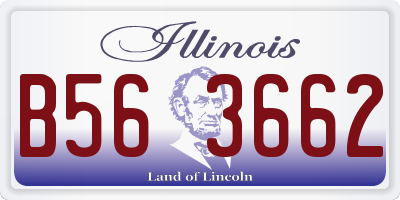 IL license plate B563662