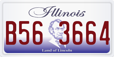 IL license plate B563664