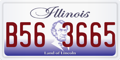 IL license plate B563665