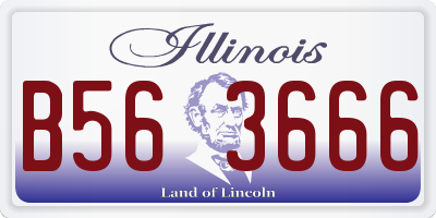 IL license plate B563666