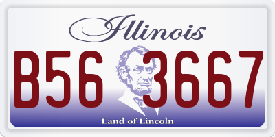 IL license plate B563667