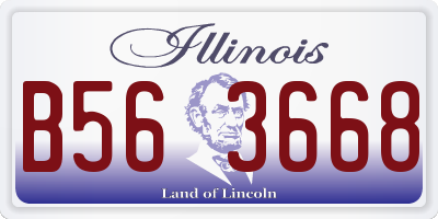 IL license plate B563668