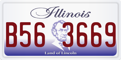 IL license plate B563669