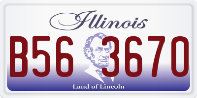 IL license plate B563670