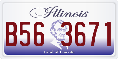 IL license plate B563671