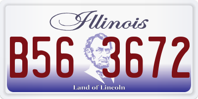 IL license plate B563672