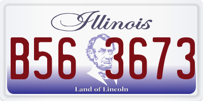 IL license plate B563673