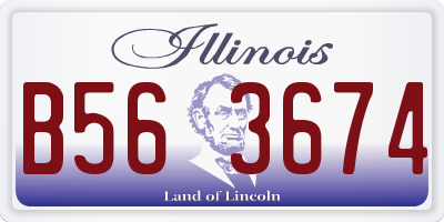 IL license plate B563674