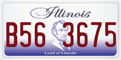 IL license plate B563675