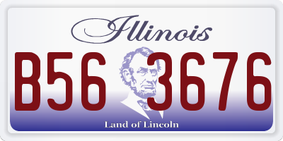 IL license plate B563676