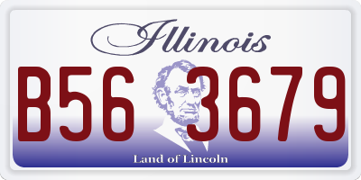 IL license plate B563679