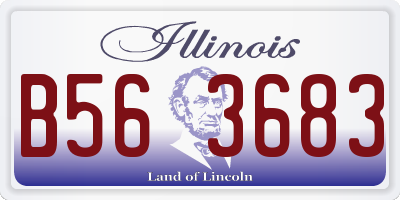 IL license plate B563683
