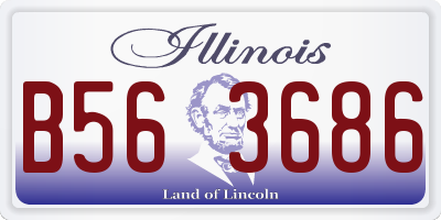 IL license plate B563686