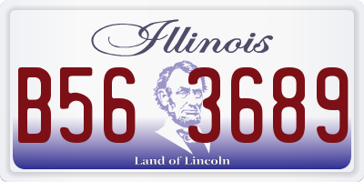 IL license plate B563689