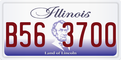 IL license plate B563700