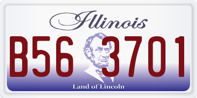 IL license plate B563701