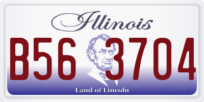 IL license plate B563704