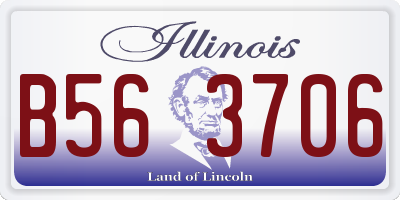 IL license plate B563706