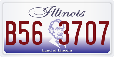 IL license plate B563707