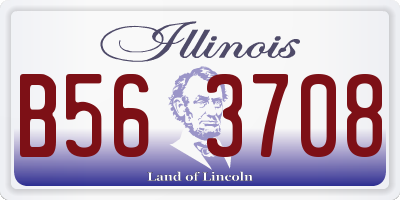 IL license plate B563708
