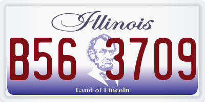 IL license plate B563709