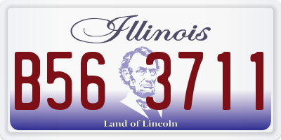 IL license plate B563711