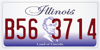 IL license plate B563714