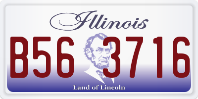 IL license plate B563716