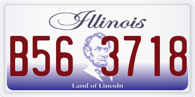 IL license plate B563718