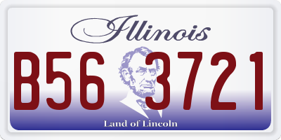IL license plate B563721