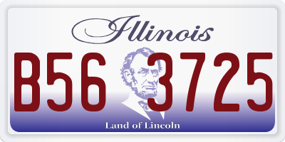 IL license plate B563725