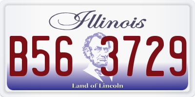 IL license plate B563729