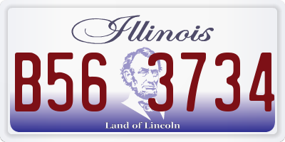 IL license plate B563734