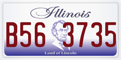 IL license plate B563735
