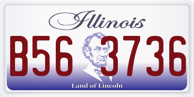 IL license plate B563736